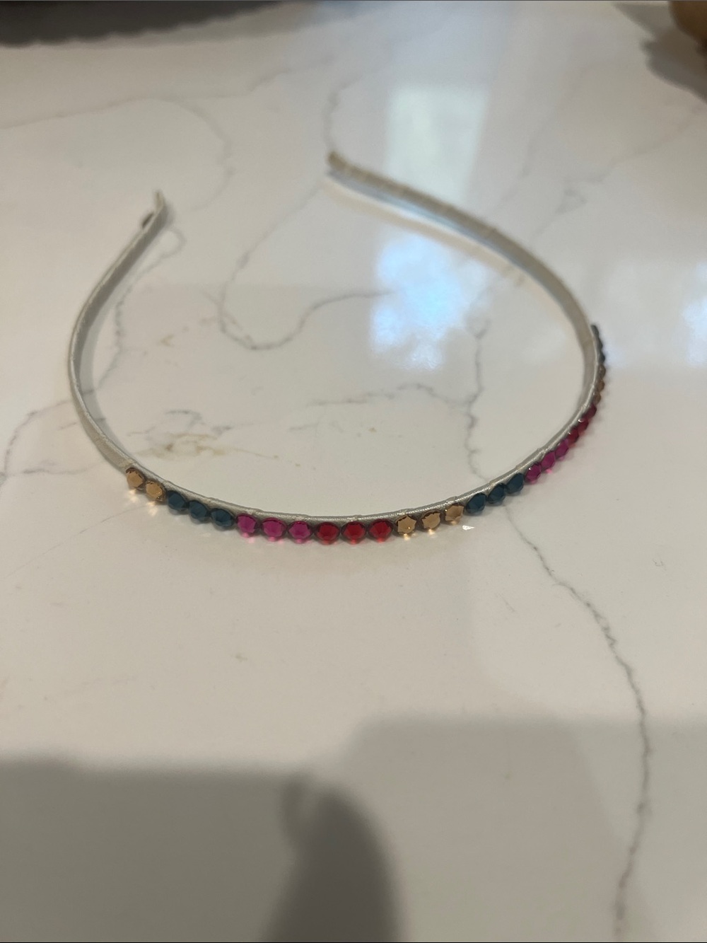 Embellished Designer Headband for Girls. Multi colored rhinestones.